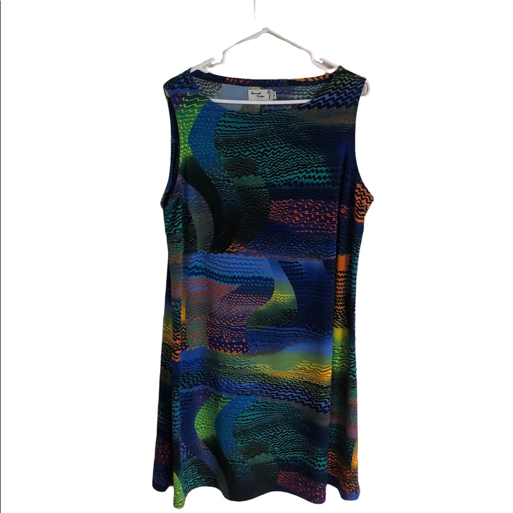 Abstract coloured dress